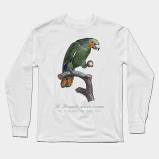 Orange-Winged Amazon Parrot  / Le Perroquet Aourou-Couraou - 19th century Jacques Barraband Illustration Long Sleeve T-Shirt